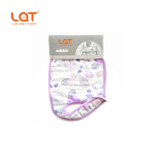 LAT (LEE AND TOWN) Cotton Baby Bibs, Adjustable Snap‑on Infant Feeding Drool Bib for Toddlers